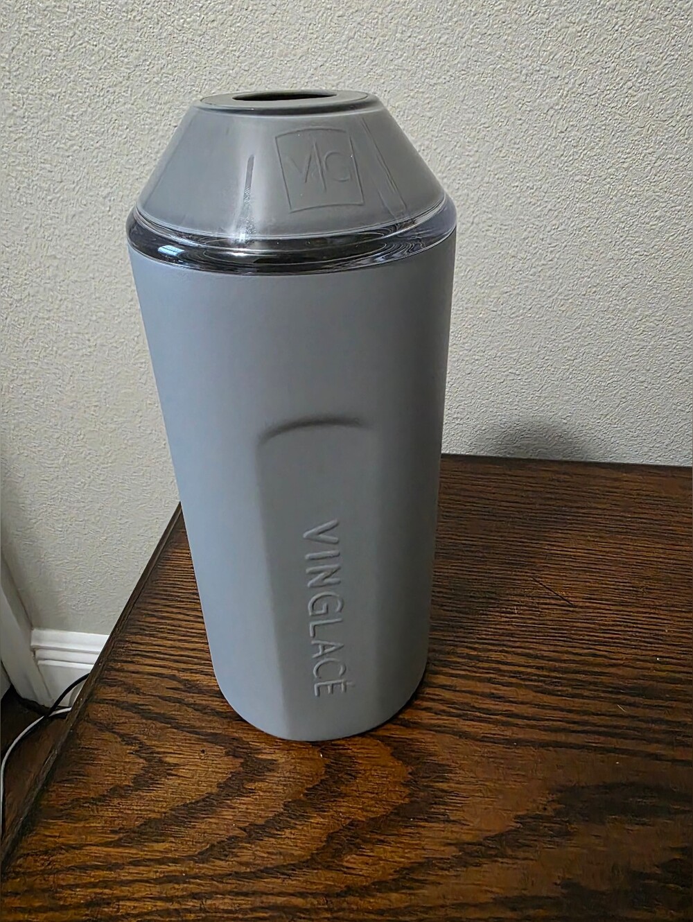 Vinglace Wine Bottle Insulated Chiller Gray